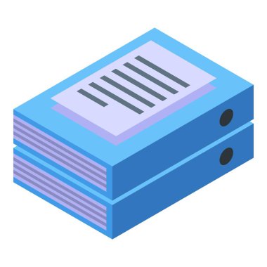 İki mavi ofis dosyası düzgünce üst üste dizilmiş, organizasyon ve evrak işlerini sembolize ediyor.