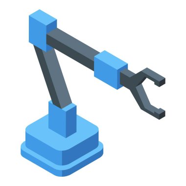 Robotik kol beyaz arkaplanda manipüle ediliyor