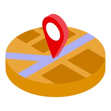 GPS navigasyon uygulaması yiyecek teslimatı için waffle haritasında rotayı istemciye gösteriyor