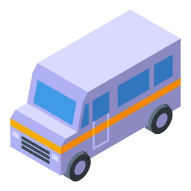 Şehirde insanları taşıyan bir yolcu minibüsünün ikonudur.