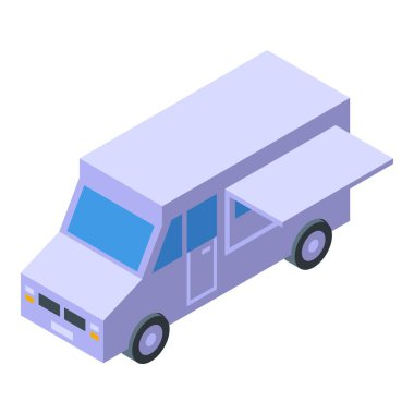 Fast food satmak ve pişirmek için açık pencereli sokak yemeği minibüsü