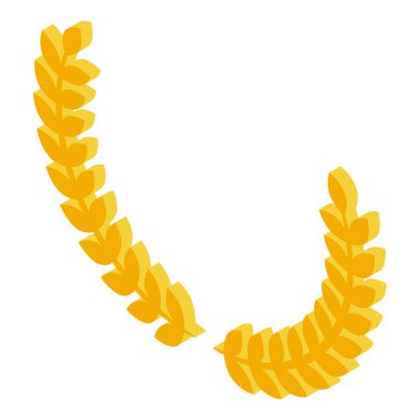 Altın buğday defne çelengi bir şampiyon için ödül sembolü oluşturuyor.