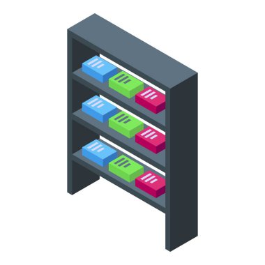 Büyük verileri depolayan modern sunucu rafı, veri merkezi konsepti ve bulut hesaplama