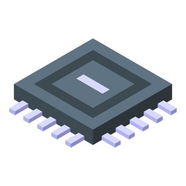 Mikroçip beyaz bir yüzeyde duruyor, hesaplama gücü kavramını gösteriyor.