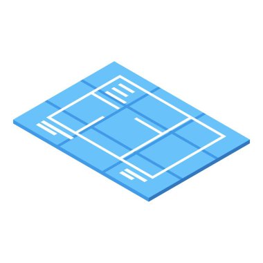 Blue isometric blueprint showing the detailed plan for building construction clipart