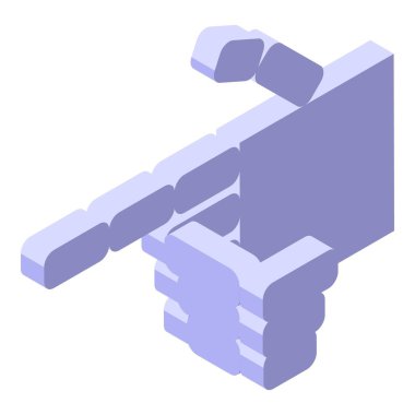 İşaret parmağı uzatılmış, şekillendirilmiş 3D el yönü, rehberliği ya da talimatı simgeliyor.