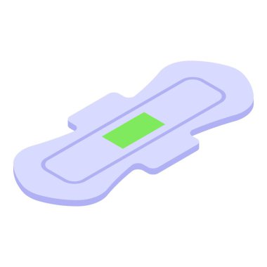 Basit ve temiz tasarım hijyenik pedi temsil eder, kadın sağlığı için gereklidir.