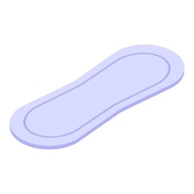 Beyaz arka planda yatan hijyen pedi kadın hijyenini temsil ediyor.