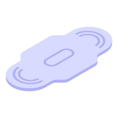 Beyaz arka planda izole edilmiş kanatlı kadın hijyen pedi.