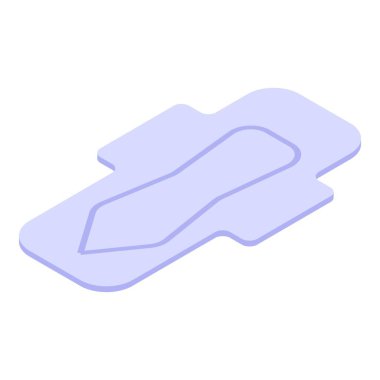 Mor hijyenik ped beyaz arka planda yatıyor.