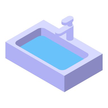 Minimalist banyo iç tasarımı, içi su dolu bir küvet, rahatlama ve kişisel bakım için mükemmel.