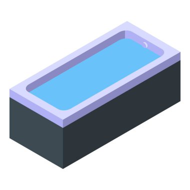 İçi su dolu modern küvet, rahatlatıcı bir spa deneyimi sunuyor, iç tasarım ve banyo yenileme kavramları için mükemmel.