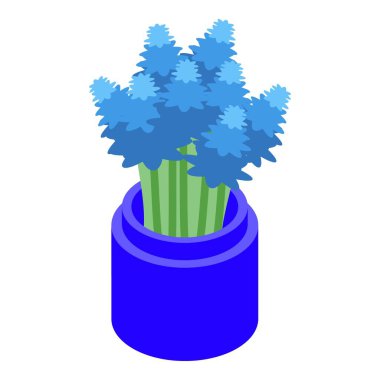 Mavi vazoda duran mavi sümbül rengi ve tazeliği getiriyor.