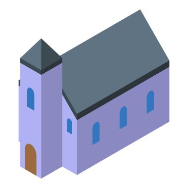 Dini ve inancı temsil eden Isometric kilise binası