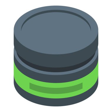 Yeşil etiketli yuvarlak plastik kozmetik kavanoz beyaz arka planda duruyor