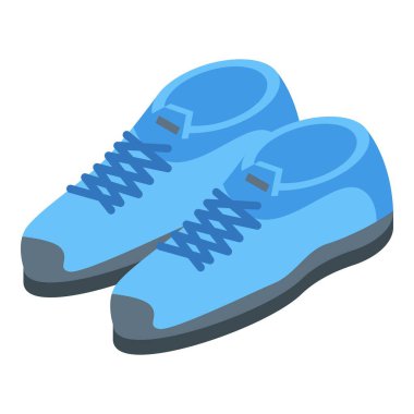 Bağcıklı bir çift mavi spor ayakkabı, günlük kullanım için şehir tarzı ayakkabılar.