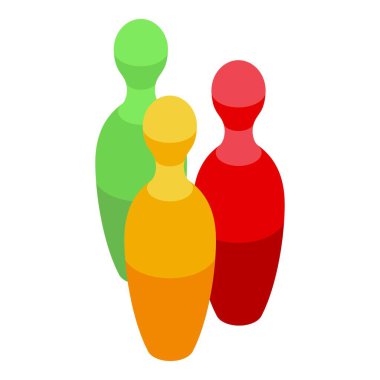 Bu resim, bowlingin popüler sporunu temsil eden üç bovling lobutunu gösteriyor.