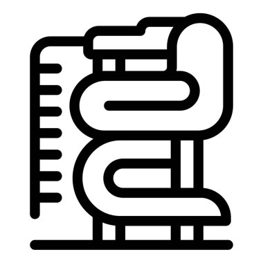 Bir oyun alanı slaytının bu basit vektör simgesi çocukluğun neşe ve heyecanını temsil eder.