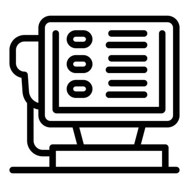 Bir ultrason makinesinin doğrusal simgesi, genellikle hamilelik ve fetal gelişimi izlemek için kullanılır.