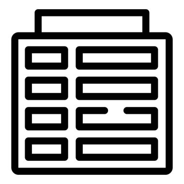 Birden fazla katlı bir ofis binasının basit vektör simgesi