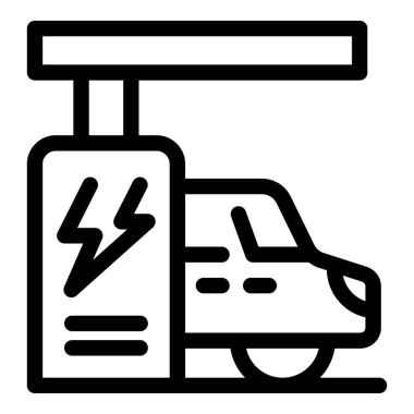 Elektrikli araba şarj istasyonunda, sürdürülebilir ulaşımı sembolize ediyor.