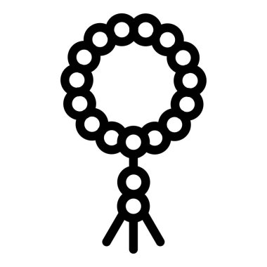 İslami dua boncuklarının basit bir simgesi, genellikle ramazan ve diğer dini olaylarda kullanılır.