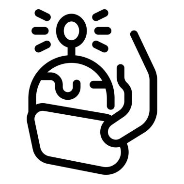 Sanal gerçeklik oyun deneyimini temsil eden basit bir simge