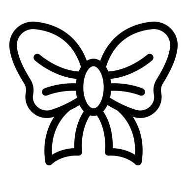 Basit siyah-beyaz çizgili bir papyon çizimi, herhangi bir tasarıma zerafet katmak için mükemmel.