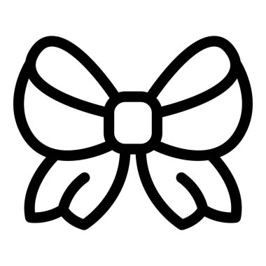 Kurdeleli basit bir fiyonk çizimi. Hediyeleri veya hediyeleri en temiz ve minimalist şekilde temsil etmek için mükemmel.