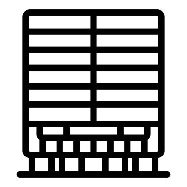Modern sunucu raf simgesi, tasarımınız için özet biçimi, web sitesi, logo, uygulama, ui