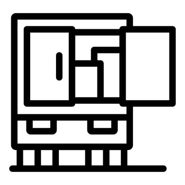 Bir lazer kesme makinesinin bu vektör çizimi endüstriyel imalat ve metalcilikle ilgili projeler için mükemmeldir.