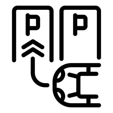 Otomobil, park yönlendirme sistemi tarafından uygun bir park yerine yönlendiriliyor.