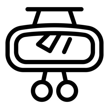 Beyaz arka planda siyah çizgi bebek simgesi izole edildi. Vektör illüstrasyonu