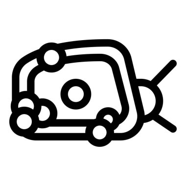 Coronavirus salgını sırasında kontaksız teslimatın çizgi vektör simgesi.