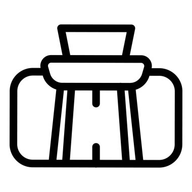 Otoyol geçiş kapısının basit çizgi simgesi