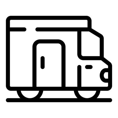 Basit bir karavan çizgisi. Seyahat, macera ve açık hava projeleri için mükemmel.