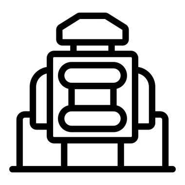 Platform simge çizgisi vektörüne giden merdiveni olan oyun alanı kaydırması