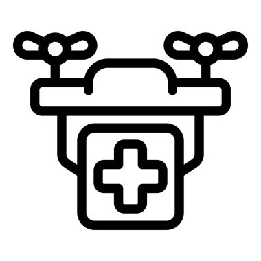 İlk yardım çantası taşıyan basit bir insansız hava aracı.