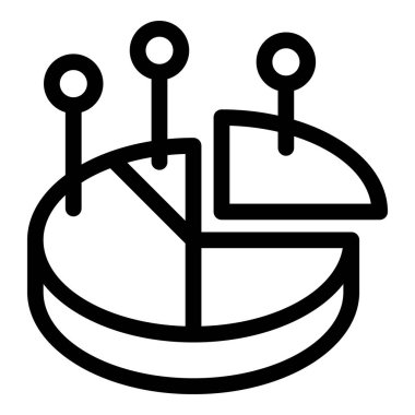 Basit yuvarlak çizelge, farklı pazar paylarını gösteren işaretlerle bölümlere ayrılır