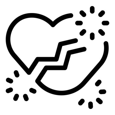 Kırık bir kalbin çizimi ışıkla patlıyor, acıyı ve ızdırabı temsil etmek için mükemmel.