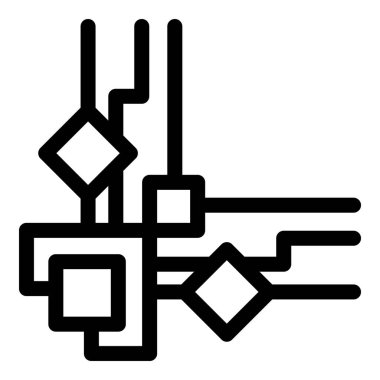 Soyut geometrik şekil, arkaplan veya element tasarımı için uygun modern şekil oluşturan çizgiye bağlanıyor