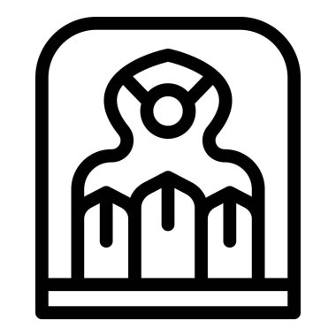 Siyah Müslüman kilim ikonu, dua edeni gösteriyor