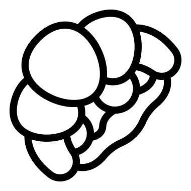 Basit bir siyah-beyaz ayçöreği sanatı. Yumuşak katmanlı, fırınlanmış ürünleri temsil etmek için mükemmel.