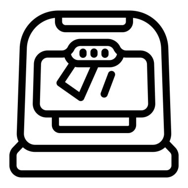 Bir tarayıcının satır simgesi, dijitalleştirme kavramını temsil ediyor