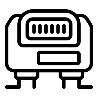 Kullanılan enerji miktarını gösteren dijital elektrik sayacının basit çizgi simgesi