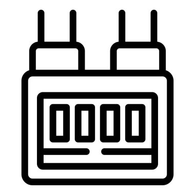 Şehir binalarına elektrik sağlayan elektrik santrali kontrol paneli ve enerji endüstrisi altyapısı