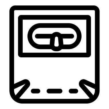 Güç tüketimini ölçen bir elektrik sayacının basit dış hat simgesi