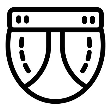 Basit siyah beyaz çizgi bebek bezi sanatı, web siteleri ya da çocuk bakımıyla ilgili uygulamalar için mükemmel.