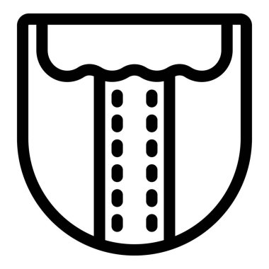 Bebek bezinin siyah ana hatları, çocuk bakımını ve bebek ihtiyaçlarını sembolize ediyor.