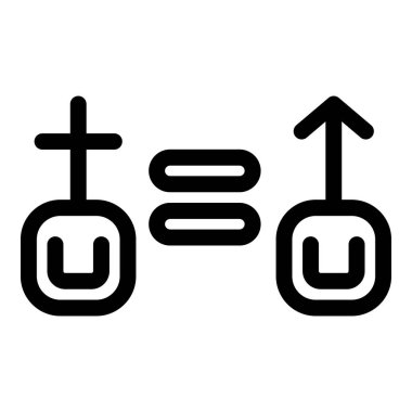 Cinsiyet eşitliği ve kadın ve erkekler için eşit haklar kavramını temsil eden basit bir simge